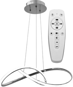 Lampada Da Soffitto Pensile Ring Moderno LED+Telecomando APP393-CP Cromo