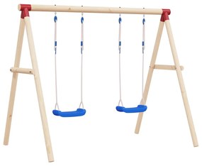 Seggiolini Per Altalena Con Corde 2 Pz Blu 37x15 Cm Polietilene /