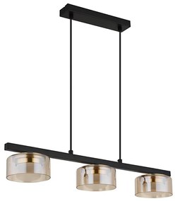 Globo 16055-3HG - Lampadario LED a sospensione con filo HIGGINS 3xGX53/6W/230V fumé/marrone