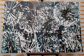 Quadro su tela – Soffione con elementi astratti