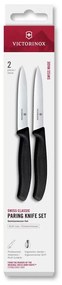 Victorinox - Set di coltelli per verdura SWISS CLASSIC 10 cm, 2 pezzi, nero