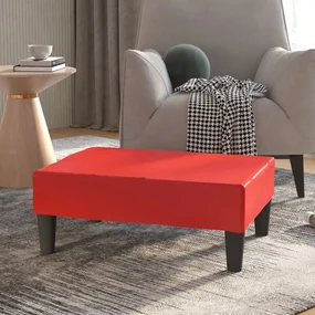 Poggiapiedi Rosso 78x56x32 Cm İn Similpelle /