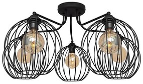 Lampadario a plafone MERCURE 5xE27/15W/230V nero