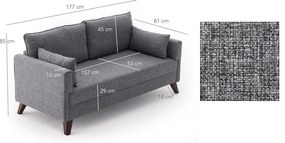 Divano grigio 177 cm Bella - Balcab Home