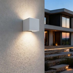 Applique LED Cubo 24W Bidirezionale IP65 CCT con LED OSRAM - Bianca