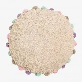 Cuscino rotondo in cotone (Ø44 cm) Vayana Multicolore Fresh - Sklum