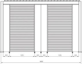 Pergola Bioclimatica 3x4 In Alluminio Con Tetto Lamellare Bianca Ocean Bizzotto