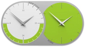 CalleaDesign Orologio World clock a 2 fusi – verde mela