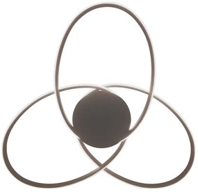 Plafoniera LED moderno Astra, marrone, luce naturale NOVECENTO