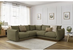 Divano angolare in verde chiaro Ernest – Bobochic Paris