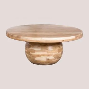 Tavolino in legno di acacia (Ø90 cm) Dalen Acacia Marrone - Sklum
