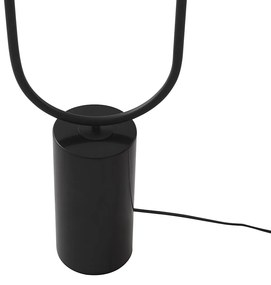 Lampada da terra Art Déco nera con vetro fumé 2 luci - Rid