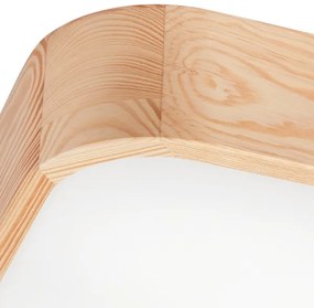 Plafoniera NATURAL SQUARE 4xE27/15W/230V 45x45 cm pino
