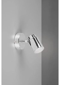 Faretto in metallo in argento lucido 10x9 cm Angelo - Trio