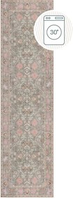 Passatoia verde chiaro lavabile 60x230 cm Una Floral – Flair Rugs