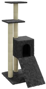 Albero per gatti con tiragraffi in sisal grigio scuro 92 cm