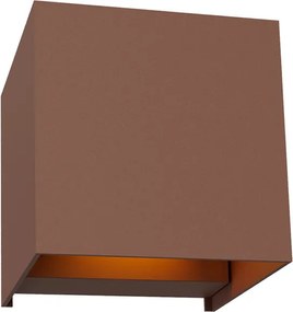 Applique LED Cubo 24W Bidirezionale IP65 CCT con LED OSRAM - Corten