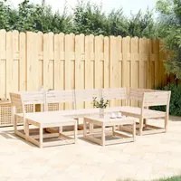 Set Divani da Giardino 6 pz in Legno Massello di Pino 3217030