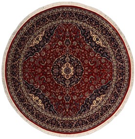 Isfahan Tappeto 210 x 210 Rosso (Cina) Annodato A Mano