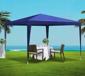 Gazebo da giardino in blu HOLLA GARDEN 3 x 3 x 2,5 m