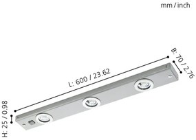 Eglo 93707 - Faretto LED KOB 3xLED/2,3W/230V