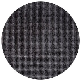 Tappeto color antracite rotondo lavabile ø 200 cm Bubbly - Oyo Concept