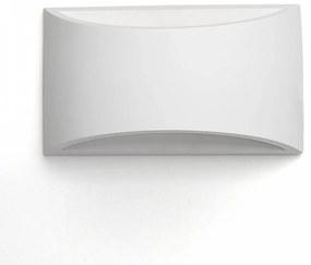 Applique da Parete in Gesso Pitturabile 200x120x85mm G9 Materiale Gesso
