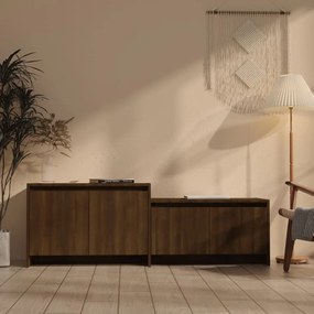 Mobile Tv Rovere Marrone 146,5x35x50 Cm İn Truciolato /