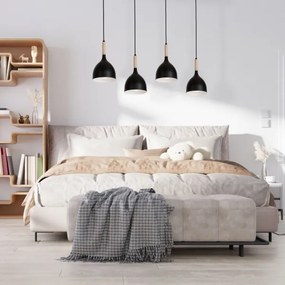 Lampadario a sospensione con filo NOAK WOOD 4xE27/60W/230V