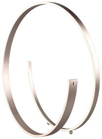 Lampada da terra a LED grigia con controllo vocale/app mobile con paralume in metallo (altezza 75 cm) Cinardi - CINQUE