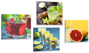 Set di quadri – Drink dai colori vivaci