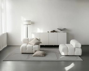 Tappeto in lana grigio 200x300 cm Morphic Organica - Agnella