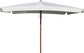 Ombrellone da Giardino 3x2 m Palo Ø48 mm in Legno e Poliestere Ecrù...