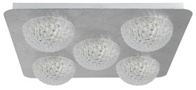 Plafoniera Celestia Acciaio Argento Policarbonato Bianco Led 6,5W 3000K