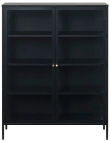 Vetrina nera in metallo 110x140 cm Carmel - Unique Furniture