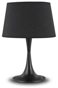 Lampada Da Scrivania-Ufficio Moderna London Metallo Nero 1 Luce E27 Big