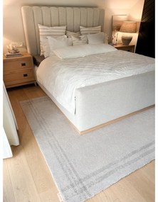 Tappeto in lana crema 200x300 cm Calisia M Grid Rim - Agnella