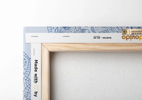 Stampa su tela – Mandala decorativa dettagliata in blu