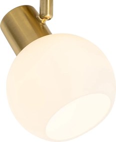 Faretto Art Déco oro con vetro opalino orientabile - Anouk