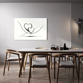 Quadro su tela – Cuori intrecciati in linee