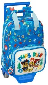 Trolley per la Scuola The Paw Patrol Pups rule Azzurro 20 x 28 x 8 cm