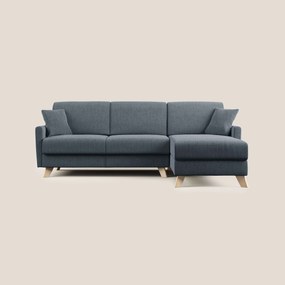 Edgar divano letto angolare in tessuto felis impermeabile T03 blu