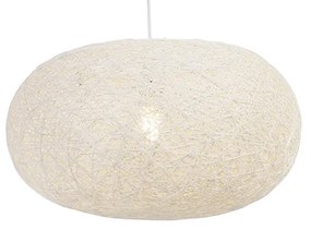 Lampada a sospensione rustica bianca 50 cm - Corda Flat