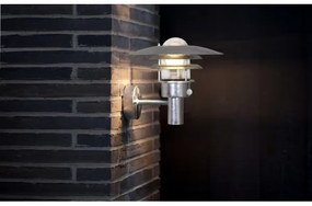 Nordlux - Applique da esterno con sensore LONSTRUP 1xE27/60W/230V IP44 argento