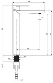 Deante BGA_N20K - Miscelatore per lavabo ALPINIA nero