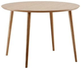 Tavolo da pranzo in rovere decorato, ø 100 cm Cloyd - Woodman