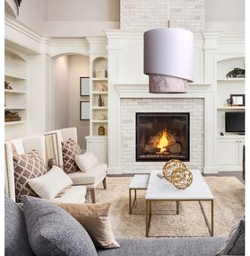 Duolla - Lampadario a sospensione con filo PARIGI 1xE27/15W/230V diametro 40 cm bianco/beige