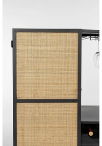 Portabottiglie in rattan nero per 8 bottiglie, 80x100 cm Guuji - White Label