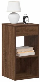 Comodino Con Cassetto Rovere Marrone 35x34x66,5 Cm /