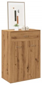 Scarpiera Rovere Artigianale 60x35x84 Cm İn Legno Multistrato /